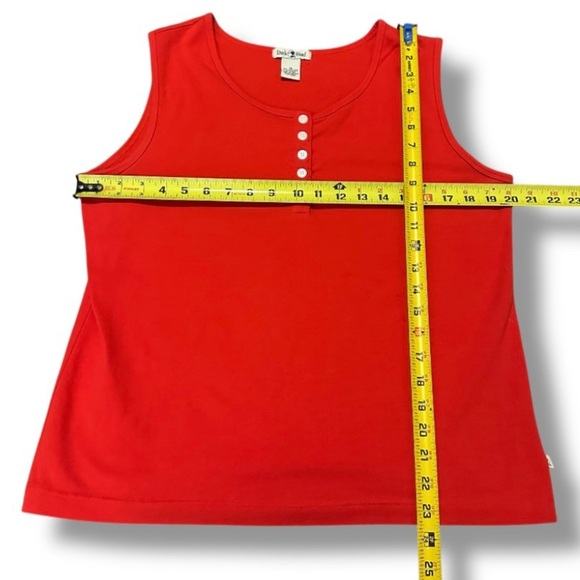 Vintage Duck Head Red Button Tank Top Women’s Size Medium Cotton Tomato Girl - Picture 15 of 15
